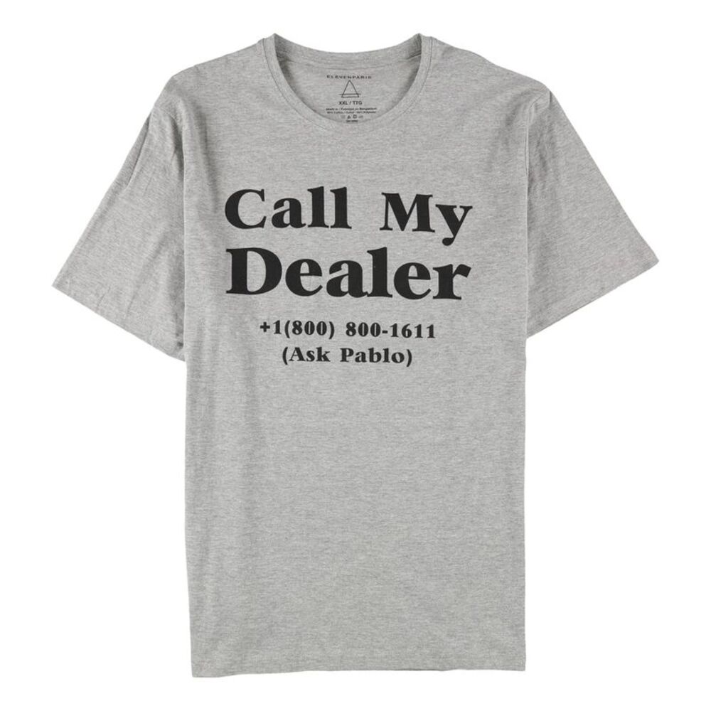 Elevenparis Mens Call My Dealer Graphic T-Shirt, NWT